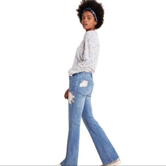NWT Anthropologie Pilcro High-Rise Patchwork Jeans - Picture 3 of 11